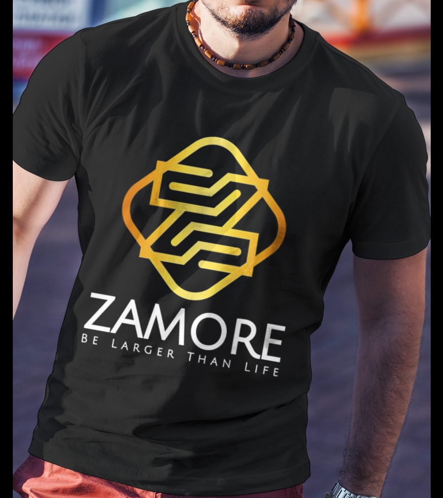 Zamore Be Larger Than Life Gold Geometric T-Shirt