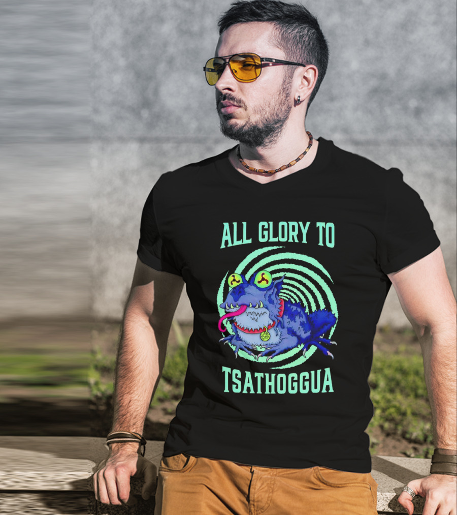 All Glory To Tsathoggua Spiral Eyed Creature T-Shirt