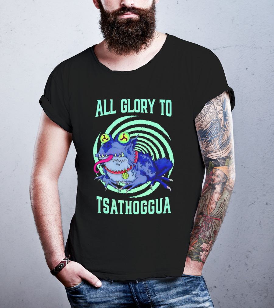 All Glory To Tsathoggua Spiral Eyed Creature T-Shirt
