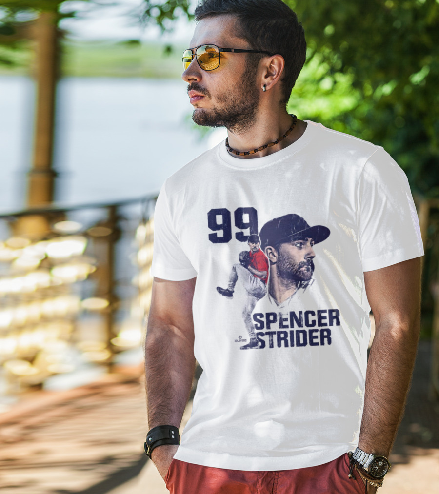 Spencer Strider 99 Atlanta Braves Vintage Players T-Shirt