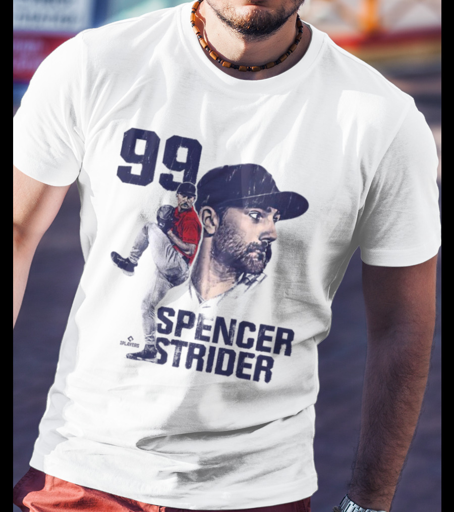 Spencer Strider 99 Atlanta Braves Vintage Players T-Shirt