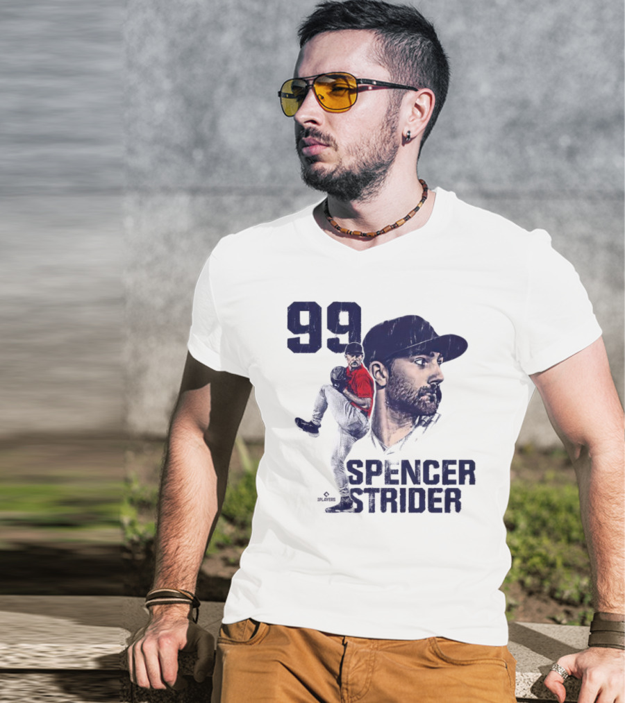 Spencer Strider 99 Atlanta Braves Vintage Players T-Shirt