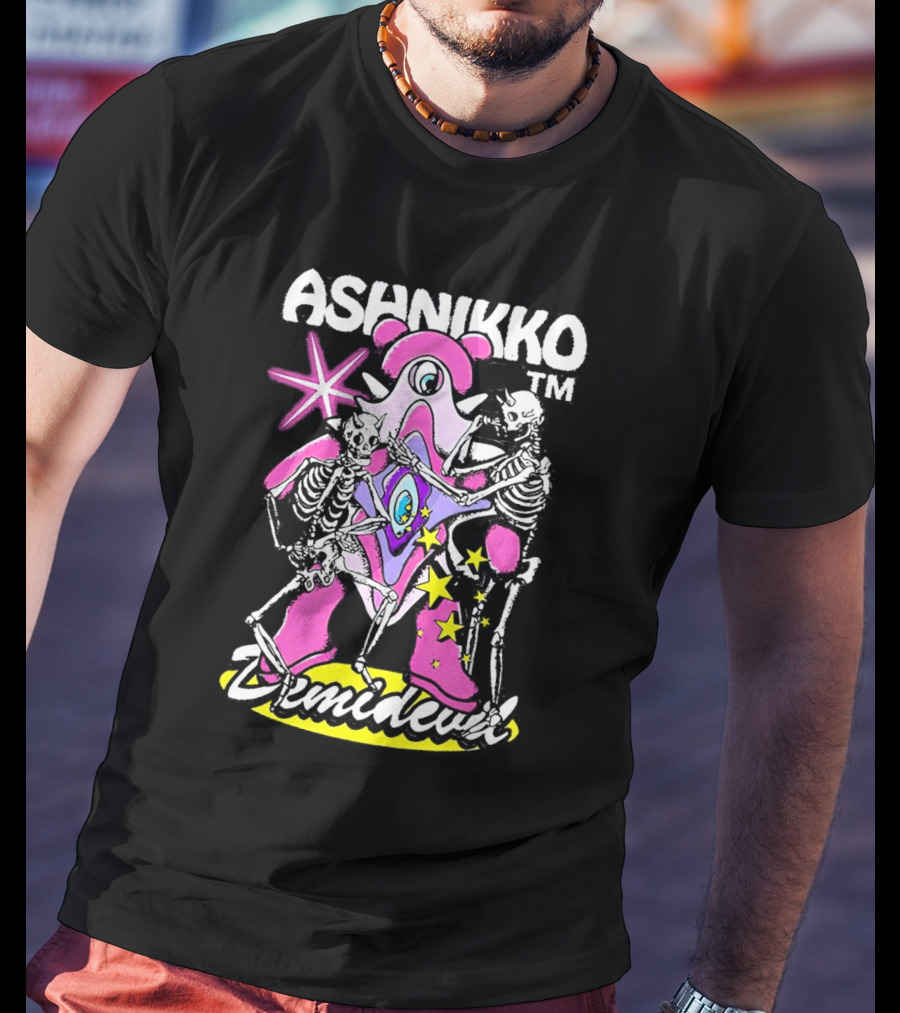 Ashnikko Demidevil Skeleton Starry Eyeball Creature With Skeletons T-Shirt