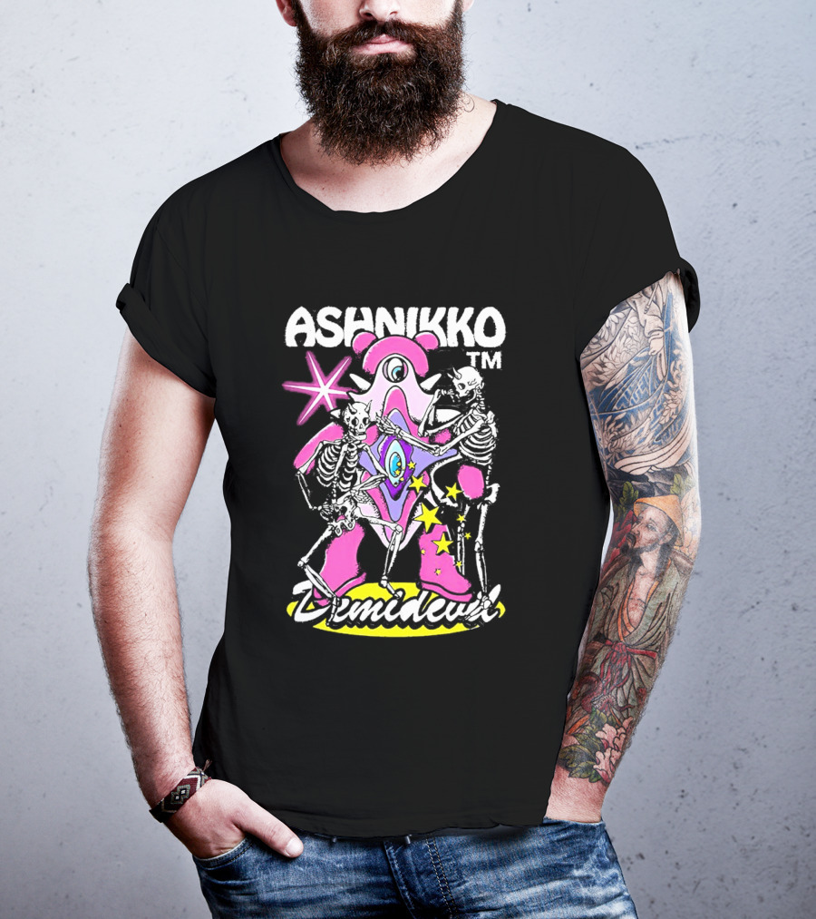 Ashnikko Demidevil Skeleton Starry Eyeball Creature With Skeletons T-Shirt