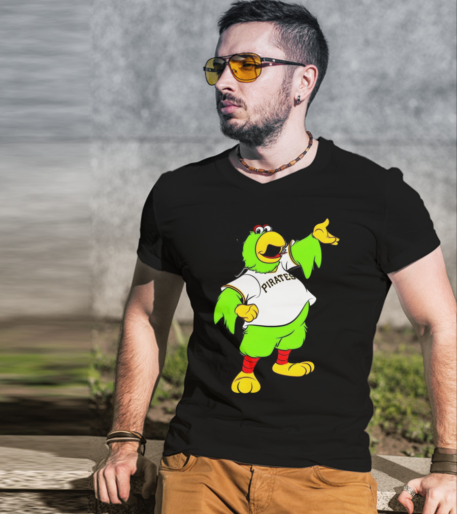 Pittsburgh Pirates Parrot Mascot Cheerful T-Shirt