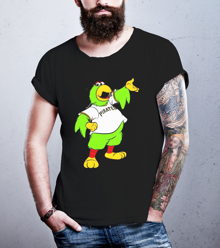 Pittsburgh Pirates Parrot Mascot Cheerful T-Shirt