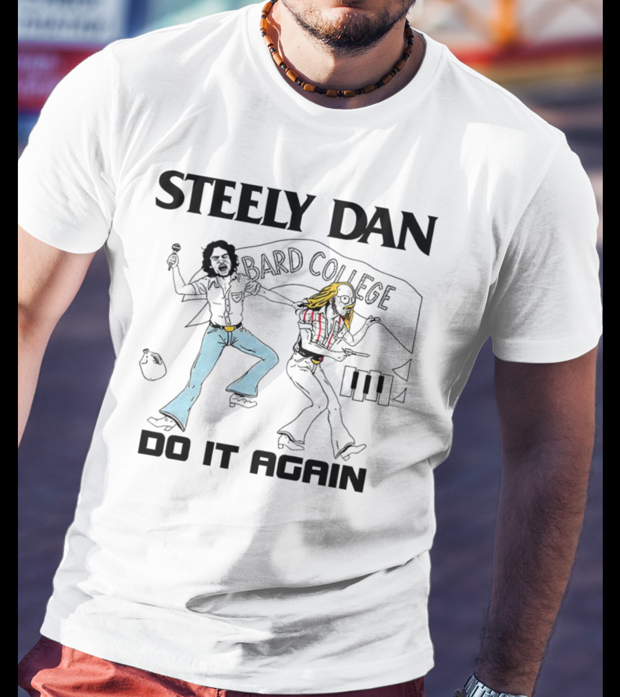 Steely Dan Bard College Do It Again Retro Music Skate Roller Disco Vintage T-Shirt