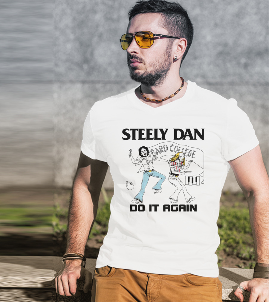 Steely Dan Bard College Do It Again Retro Music Skate Roller Disco Vintage T-Shirt