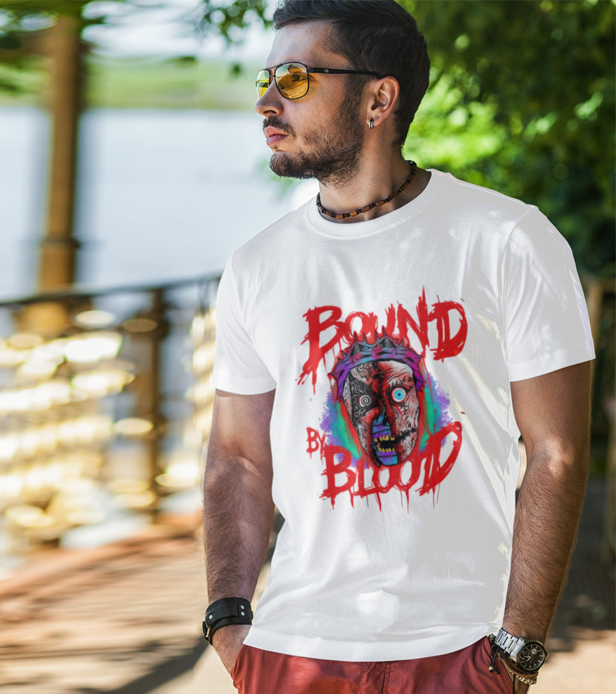 Bound By Blood Horror Mask Horror Clown T-Shirt