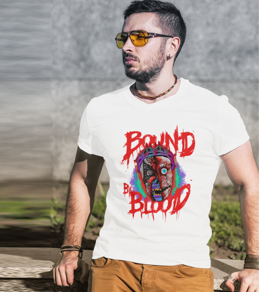 Bound By Blood Horror Mask Horror Clown T-Shirt