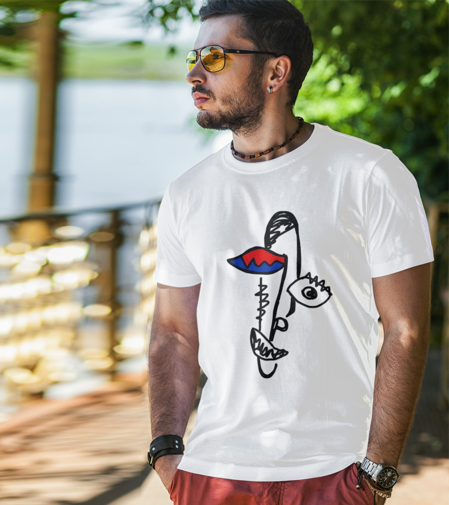 Beyond Graf’s Latest Abstract Picasso Face Disconnected Lines And Shapes T-Shirt