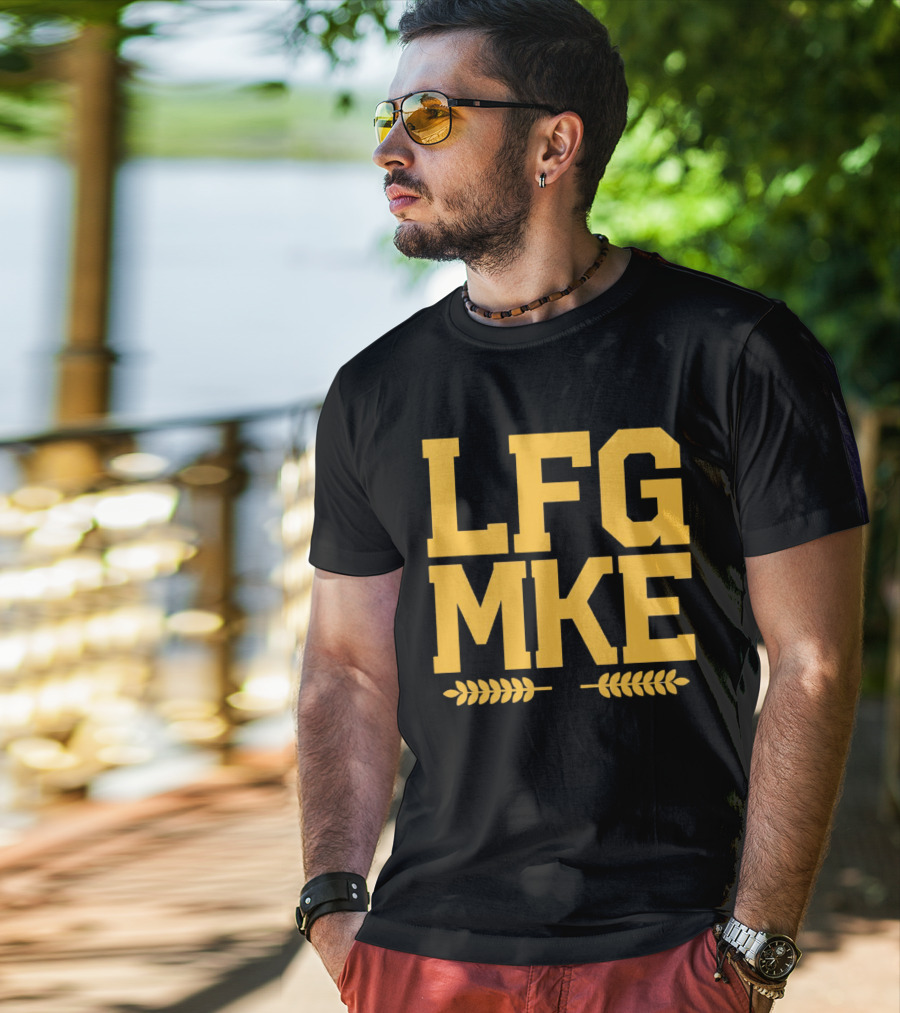LFG MKE Milwaukee Brewers Fan Slogan With Wheat T-Shirt