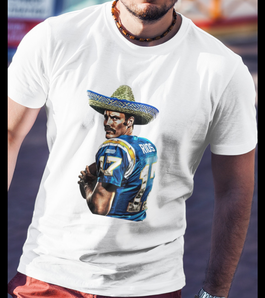 Rios 17 Los Angeles Chargers Sombrero T-Shirt