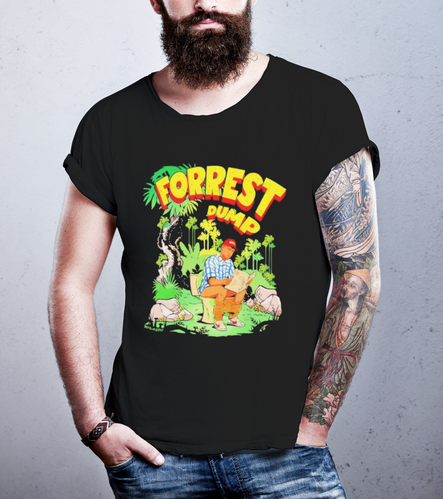 FORREST DUMP CARTOON TOILET JUNGLE READING T-Shirt