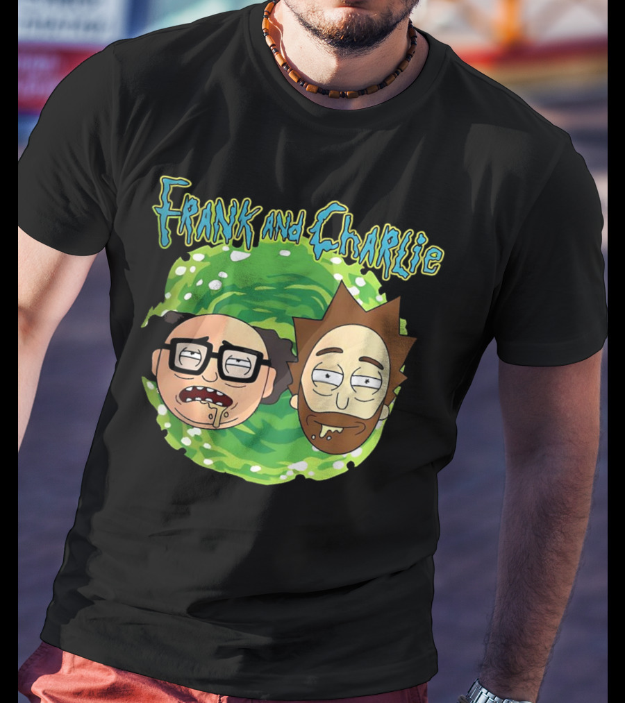 Frank And Charlie Rick And Morty Portal Faces T-Shirt