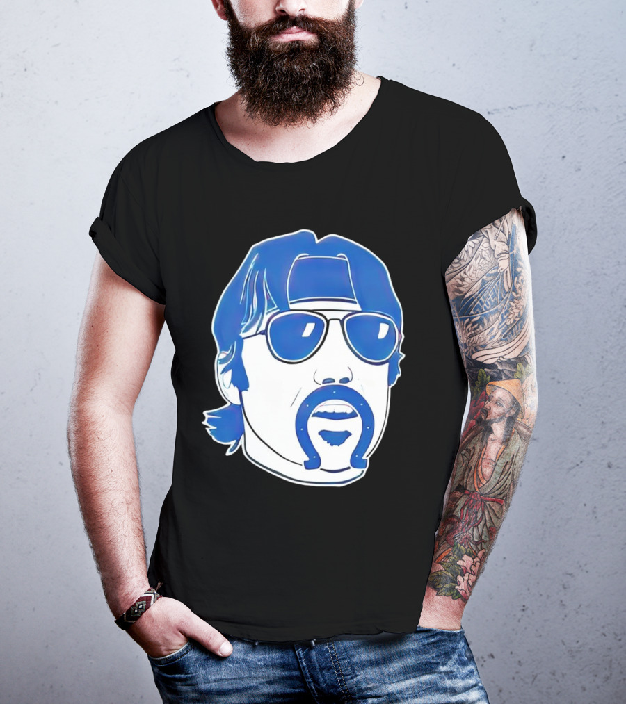 Minshew Mania Indianapolis Colts Iconic Quarterback Mustache Sunglasses T-Shirt