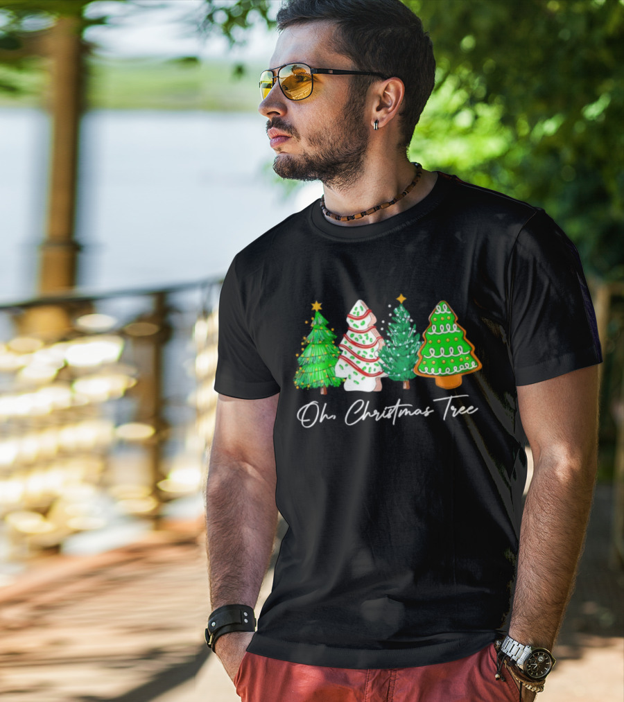 Oh Christmas Tree Festive Evergreen Cookie Display T-Shirt