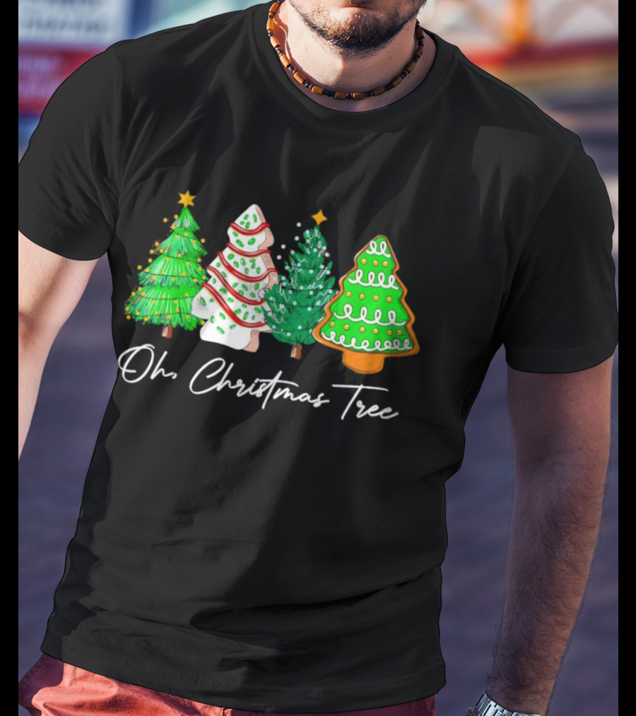 Oh Christmas Tree Festive Evergreen Cookie Display T-Shirt