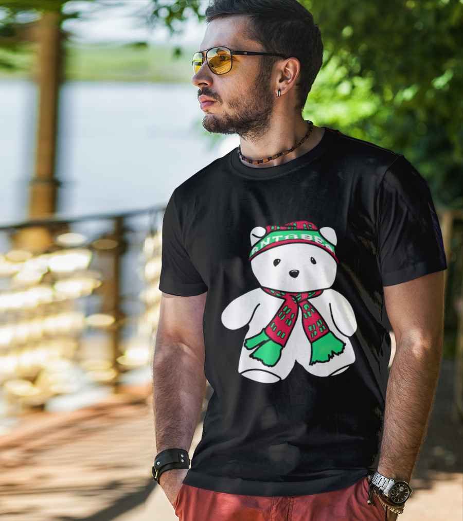 Santa Bear Minnesota Christmas Festive Holiday Teddy T-Shirt