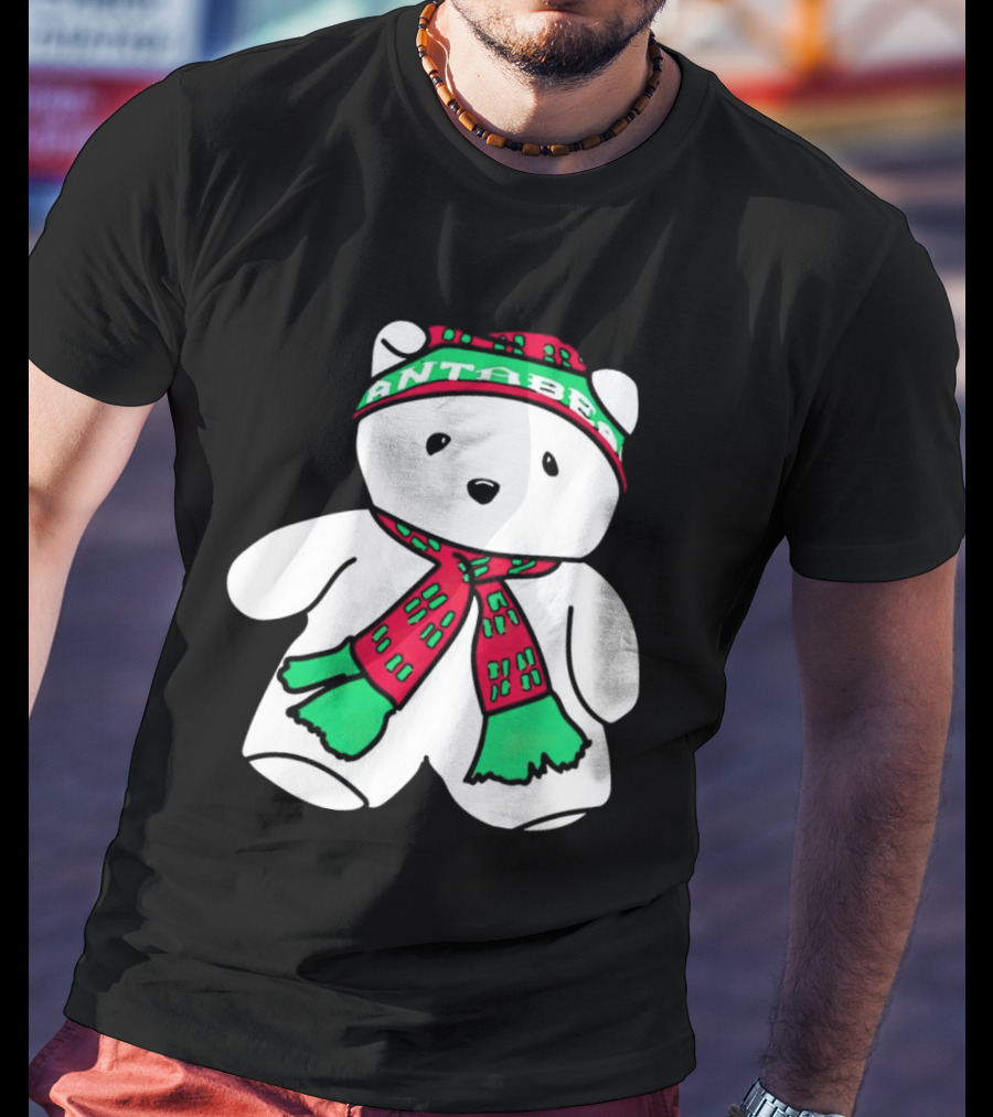Santa Bear Minnesota Christmas Festive Holiday Teddy T-Shirt