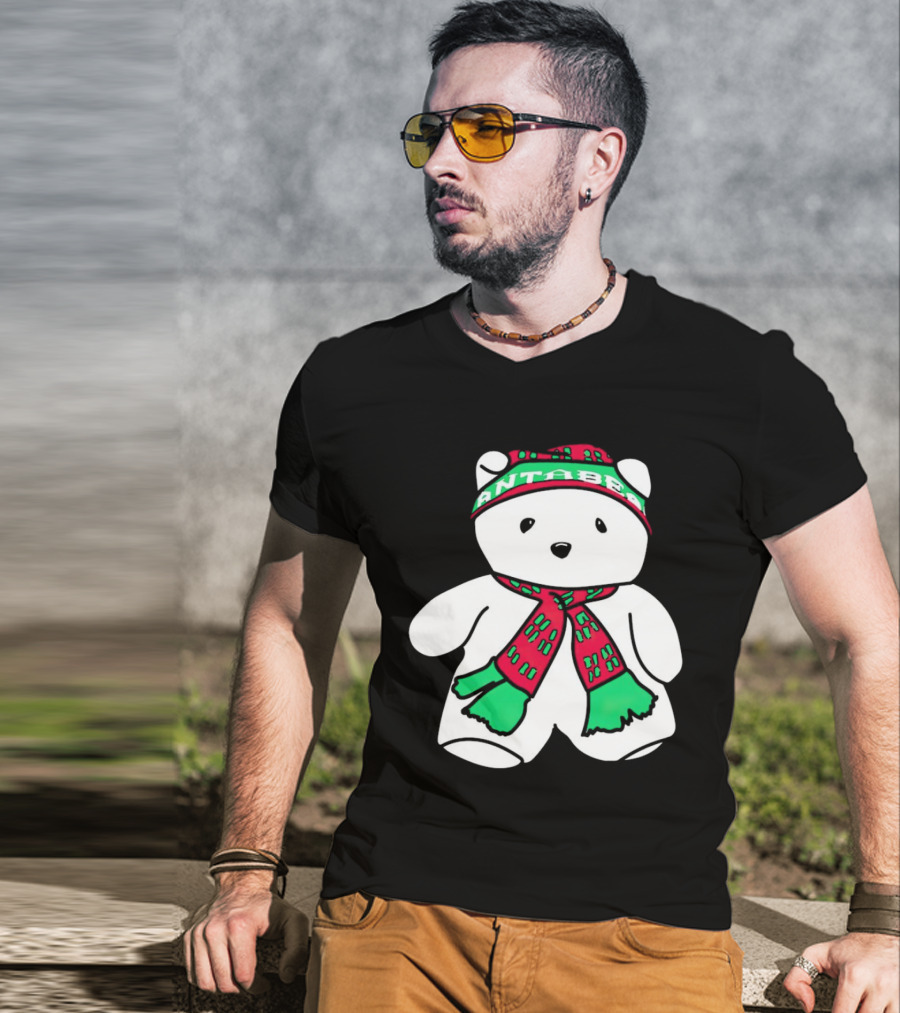 Santa Bear Minnesota Christmas Festive Holiday Teddy T-Shirt