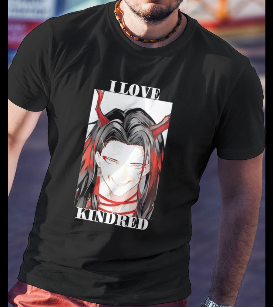 Vox Akuma I Love Kindred Red Horns Anime Character T-Shirt
