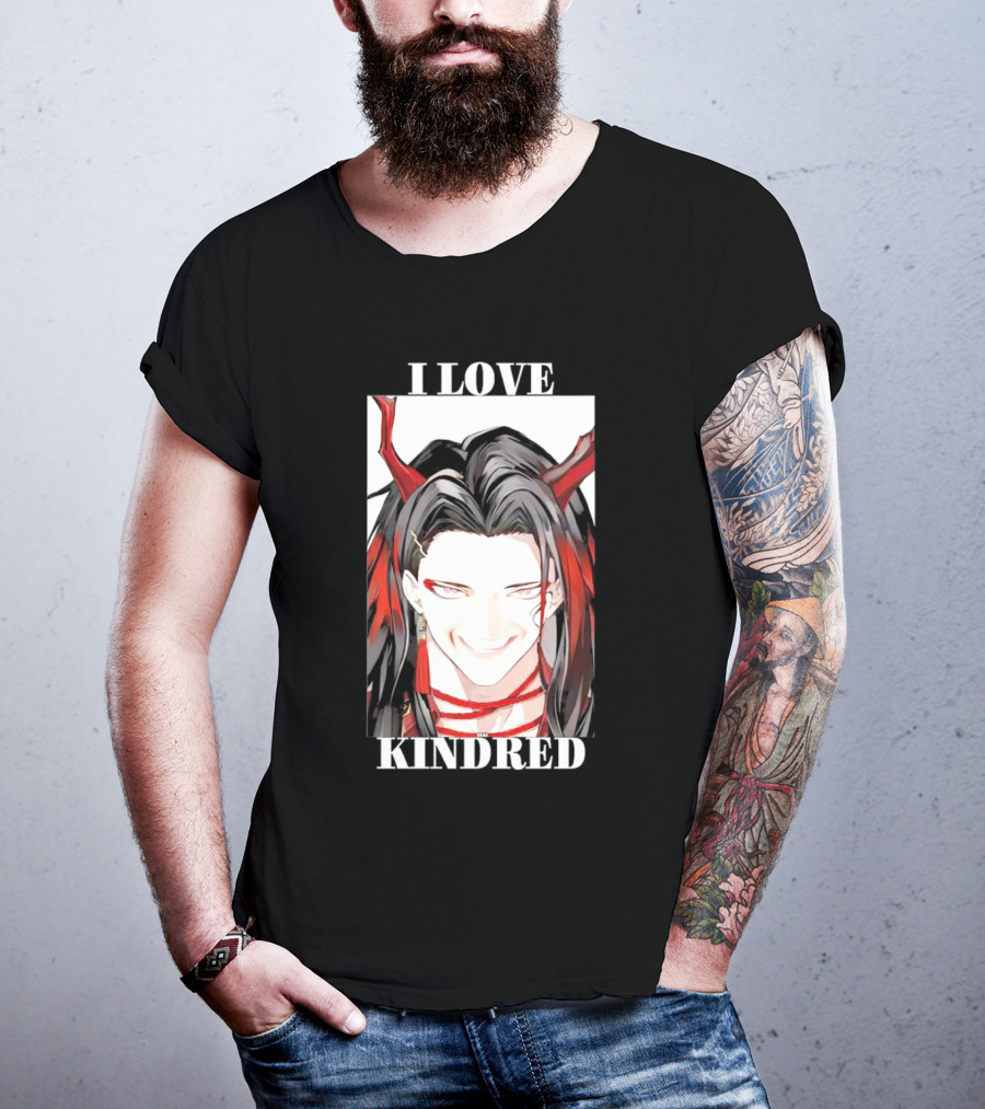 Vox Akuma I Love Kindred Red Horns Anime Character T-Shirt