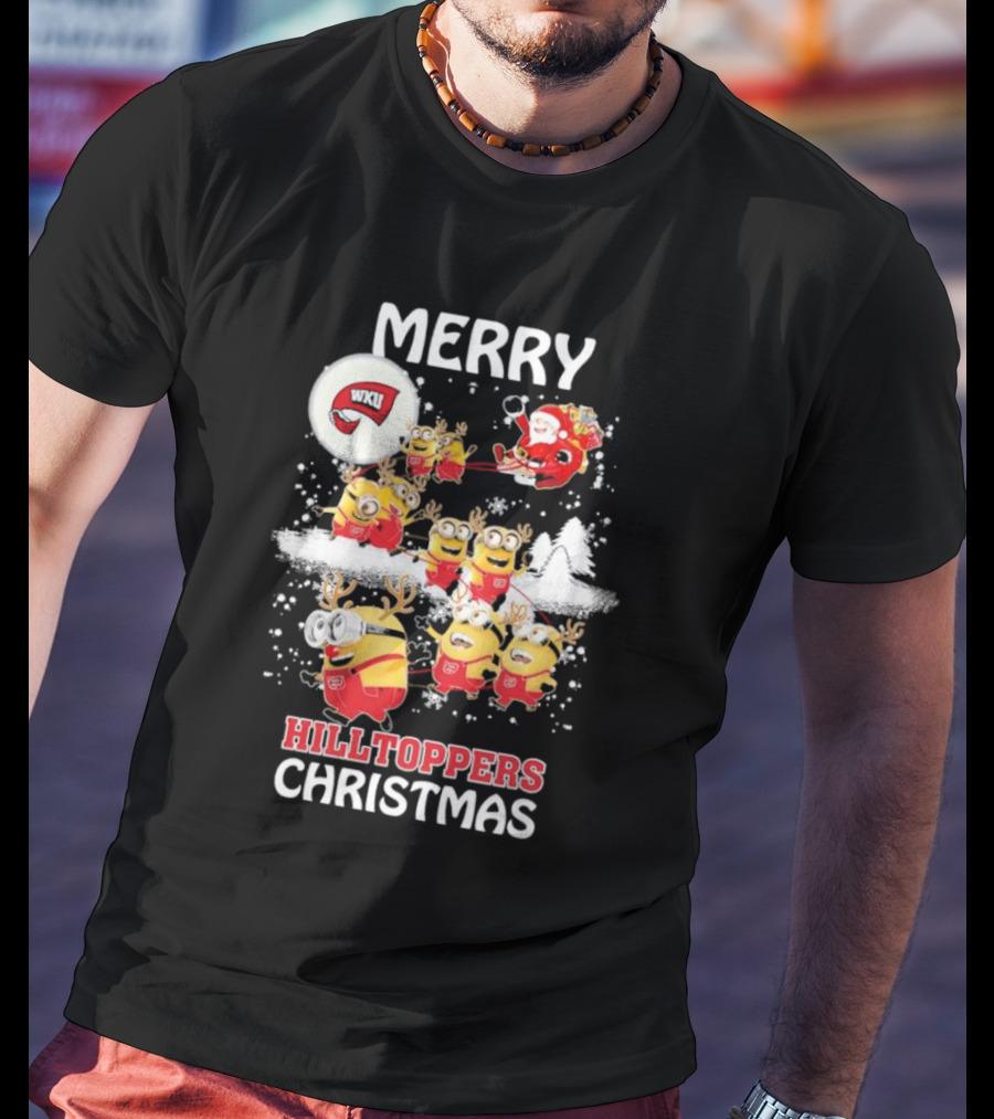 Merry WKU Hilltoppers Minions Christmas T-Shirt