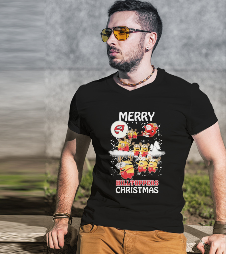 Merry WKU Hilltoppers Minions Christmas T-Shirt