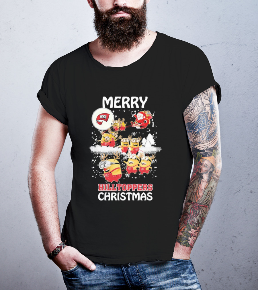 Merry WKU Hilltoppers Minions Christmas T-Shirt