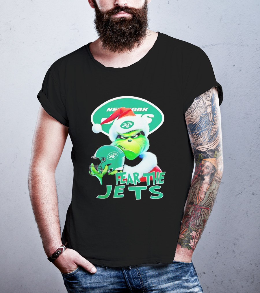 New York Jets Grinch Fear The Jets Christmas T-Shirt