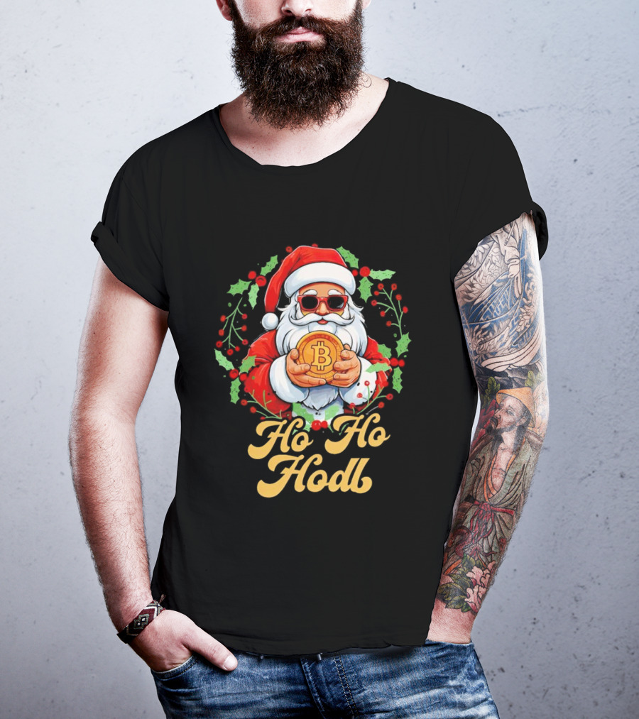 Ho Ho Hodl Santa Bitcoin Christmas T-Shirt