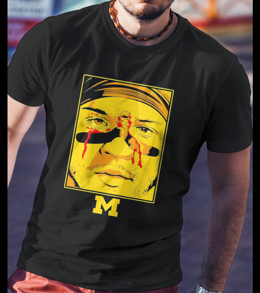 Blake Corum Game Face Michigan Wolverines Football Yellow M T-Shirt