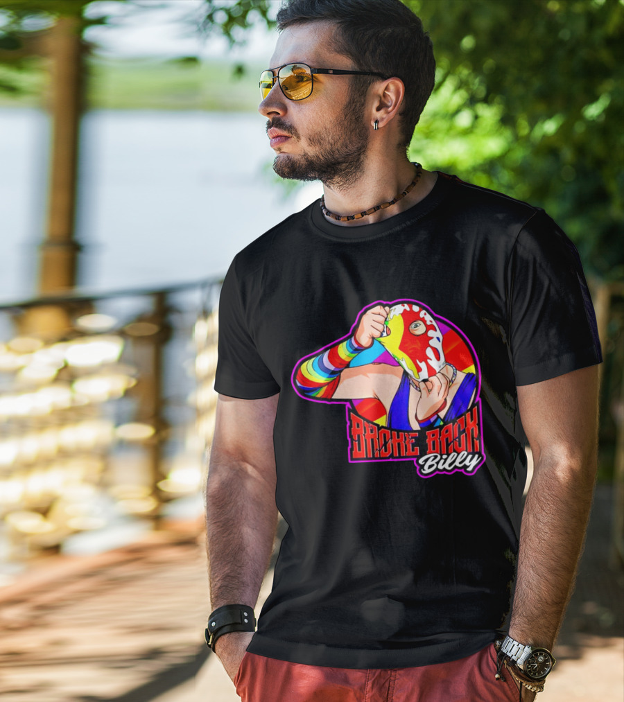 Broke Back Billy Colorful Wrestling Mask T-Shirt