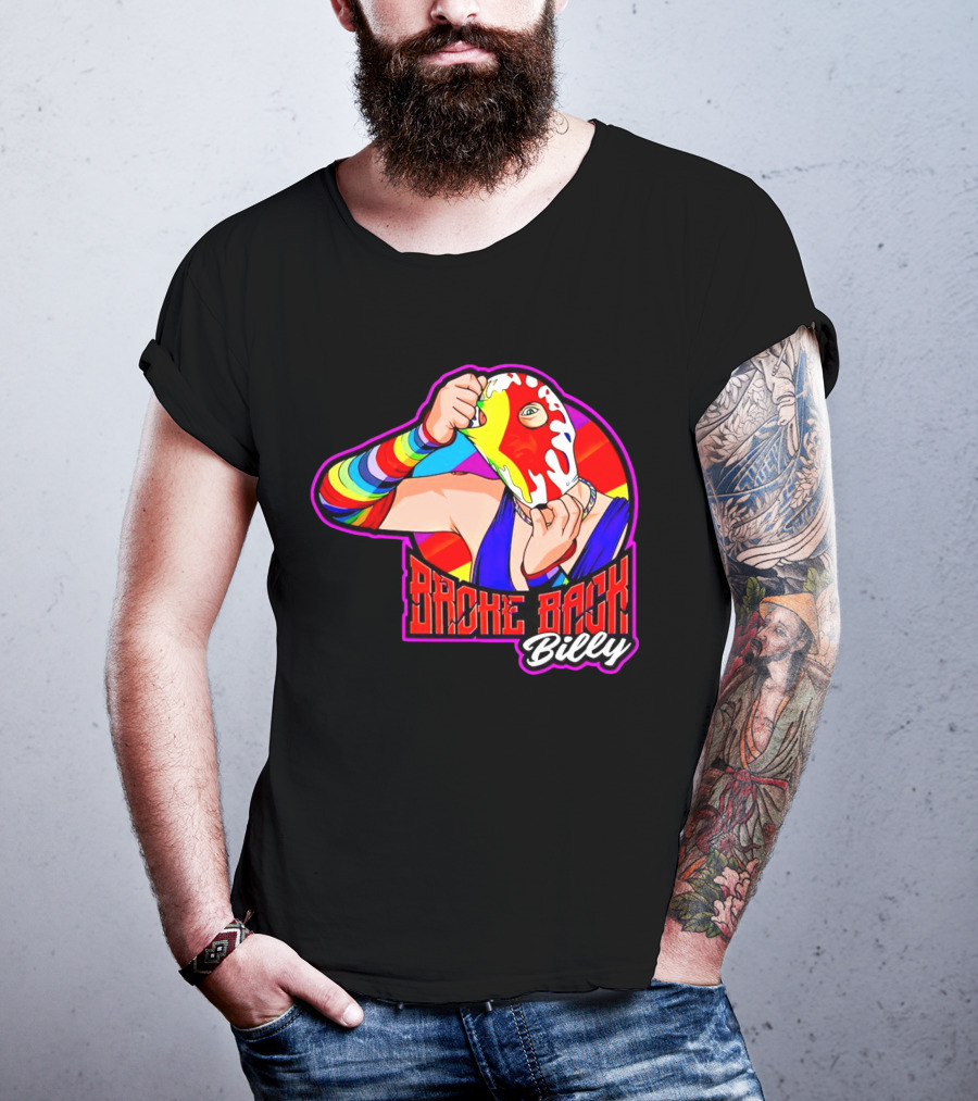 Broke Back Billy Colorful Wrestling Mask T-Shirt