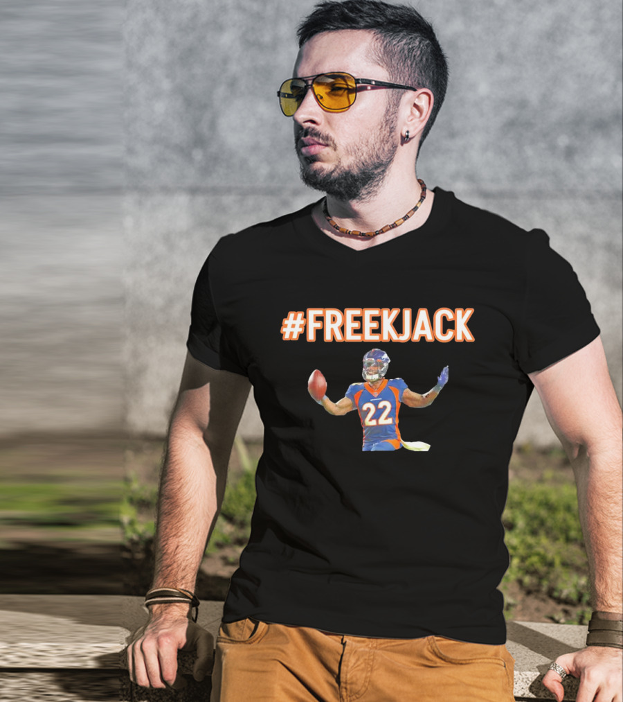 Mile High #FreeKJack Football Player 22 T-Shirt