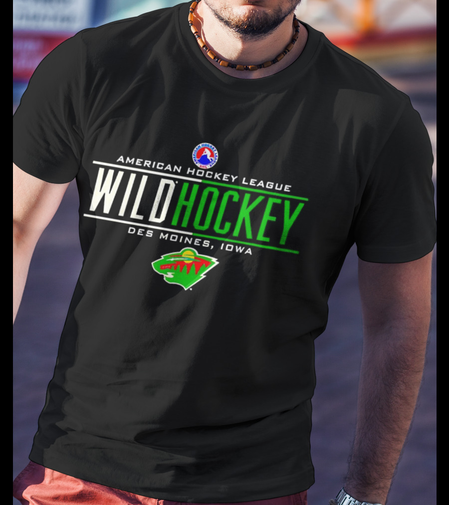 American Hockey League Wild Hockey Des Moines Iowa T-Shirt