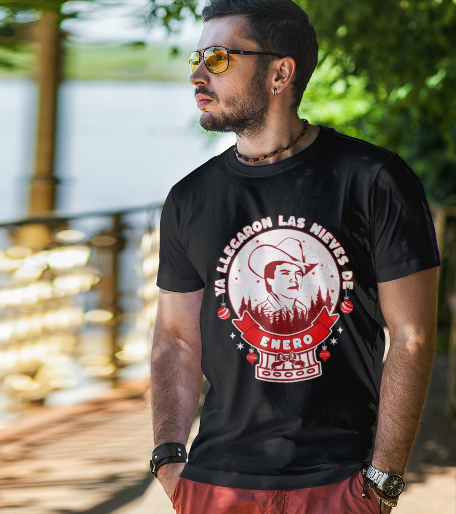 Chalino Sanchez Ya Llegaron Las Nieves De Enero Enero Christmas T-Shirt