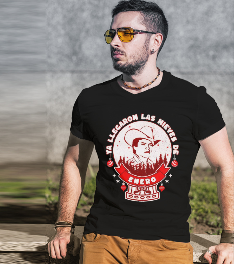 Chalino Sanchez Ya Llegaron Las Nieves De Enero Enero Christmas T-Shirt
