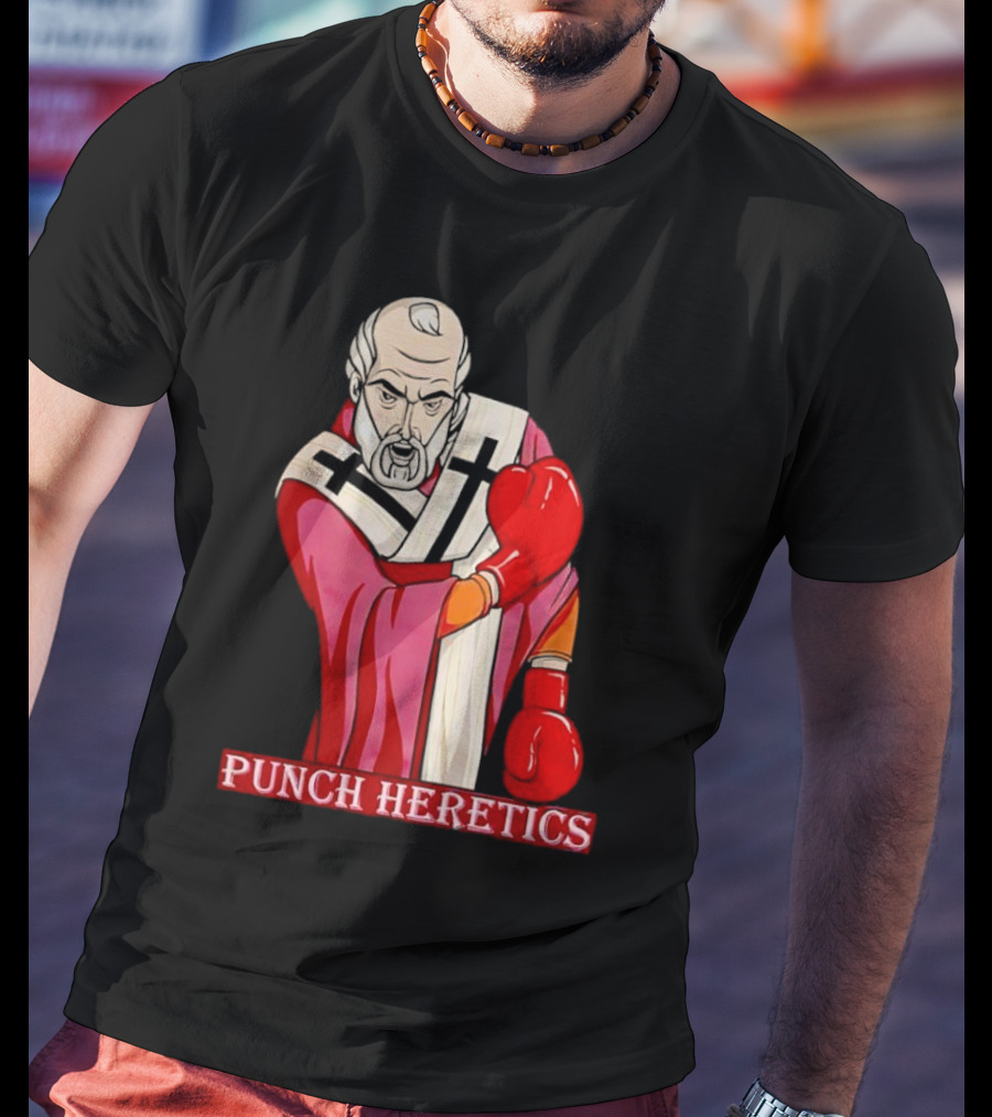 Punch Heretics Boxing Bishop Iconic T-Shirt