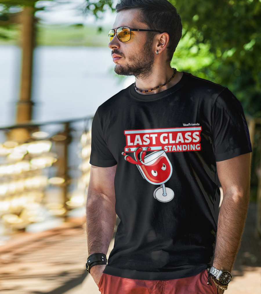VeeFriends Last Glass Standing Wine Glass Character T-Shirt