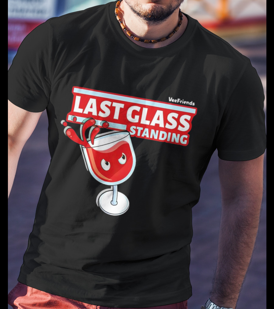 VeeFriends Last Glass Standing Wine Glass Character T-Shirt