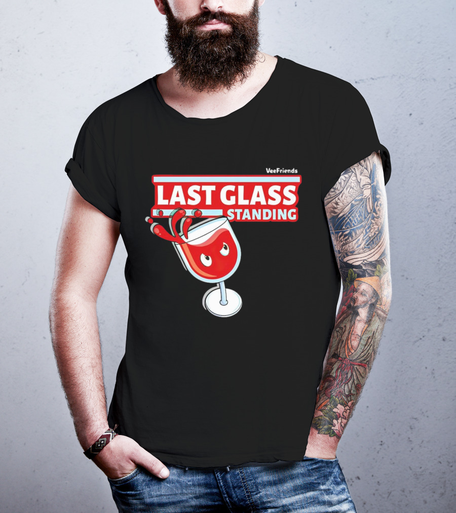 VeeFriends Last Glass Standing Wine Glass Character T-Shirt