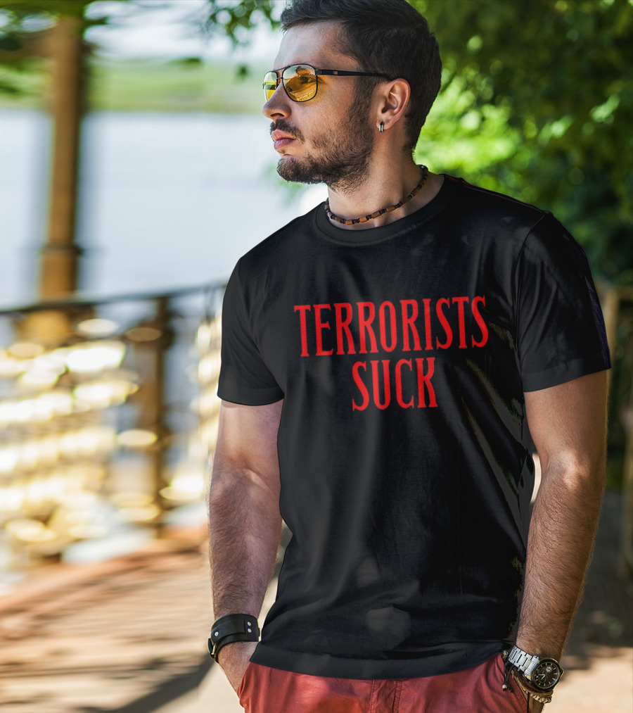 Don Frye Terrorists Suck Red T-Shirt