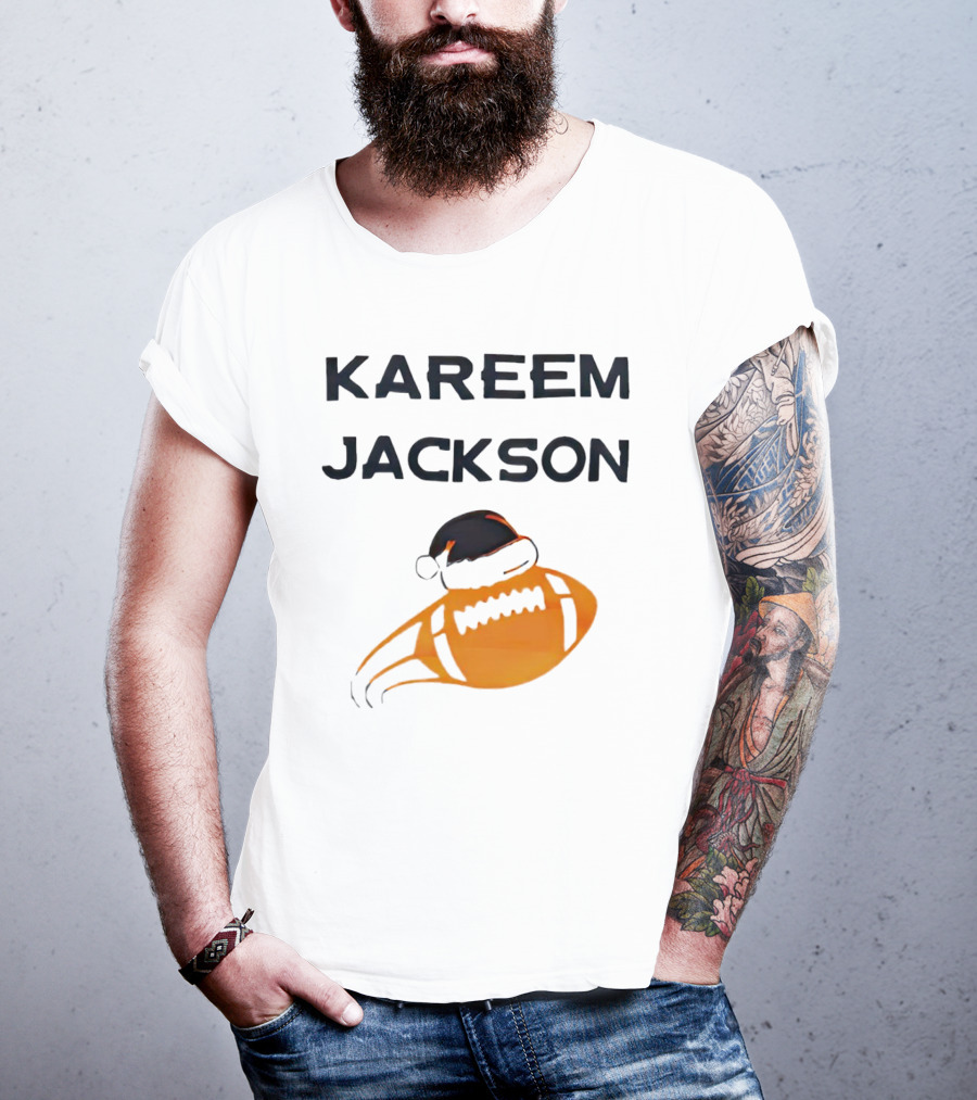 Kareem Jackson Football Santa Hat T-Shirt