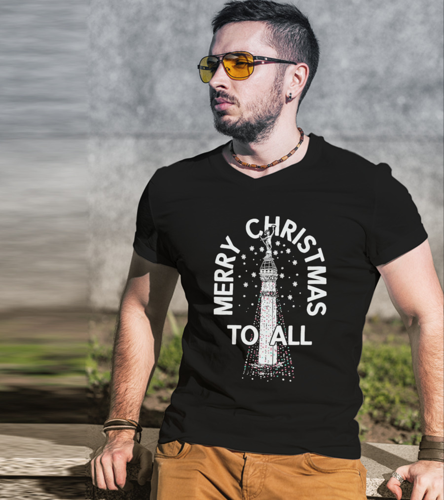 Merry Christmas To All Lights Monument T-Shirt