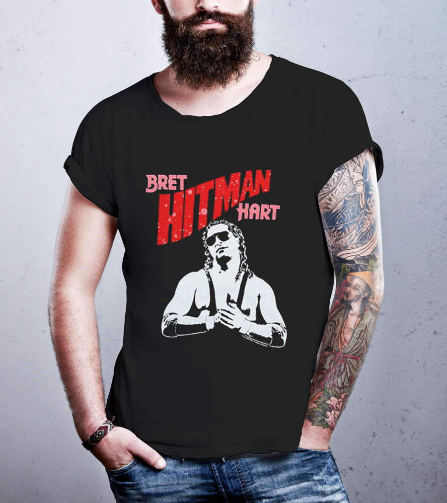 Bret Hitman Hart Wrestling Iconic T-Shirt