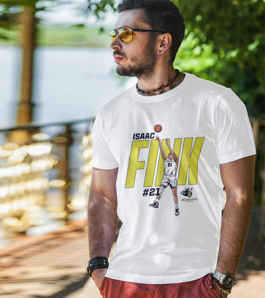 Isaac Fink #21 Augustana Vikings Basketball T-Shirt