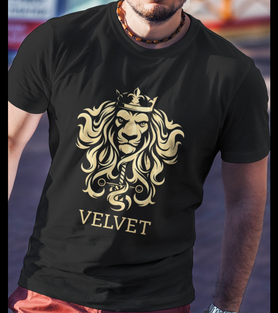 Velvet Jones Velvet Empire Lion Crown Sword T-Shirt