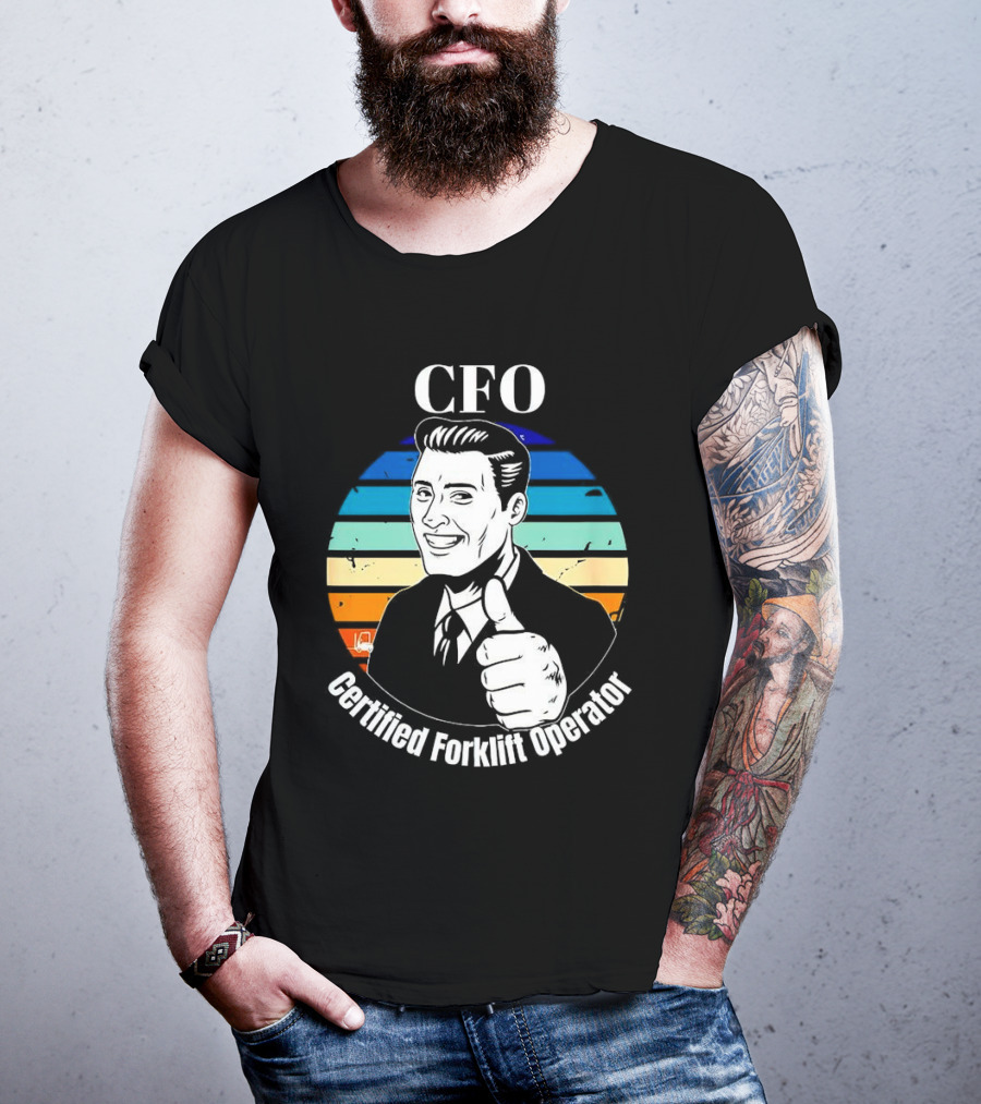CFO Certified Forklift Operator Retro Thumbs Up T-Shirt
